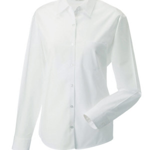 Z936F Ladies Long Sleeve Pure Cotton Poplin Blouse - Reklamnepredmety