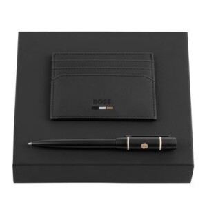 Set HUGO BOSS Black (ballpoint pen & card holder) - Reklamnepredmety