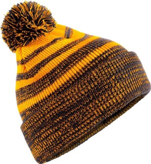 Knitted Hat with Pompon "Team Stripe" B 476 - Reklamnepredmety