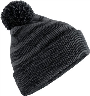 Knitted Hat with Pompon "Team Stripe" B 476 - Reklamnepredmety