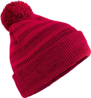 Knitted Hat with Pompon "Team Stripe" B 476 - Reklamnepredmety