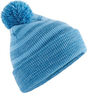 Knitted Hat with Pompon "Team Stripe" B 476 - Reklamnepredmety