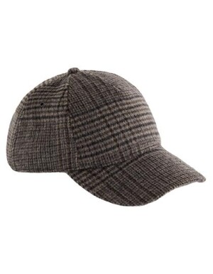 Wool Blend Check Cap - Reklamnepredmety