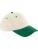 Contrast Peak Corduroy Cap - cb690-natural-bottle-green - variant 