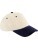 Contrast Peak Corduroy Cap - cb690-natural-navy - variant 