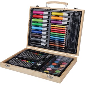 Drawing set in a wooden case, 66 pieces - Reklamnepredmety