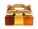 Gift set – HONEY TRIO in a cardboard box featuring a honeycomb and bee motif. - 80826 - variant 