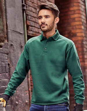 Workwear Sweatshirt with Collar - Reklamnepredmety