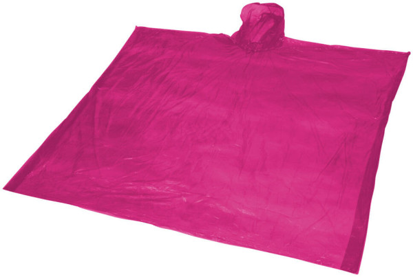 Ziva disposable rain poncho with pouch