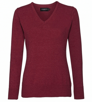 Ladies V-Neck Knitted Pullover - Reklamnepredmety