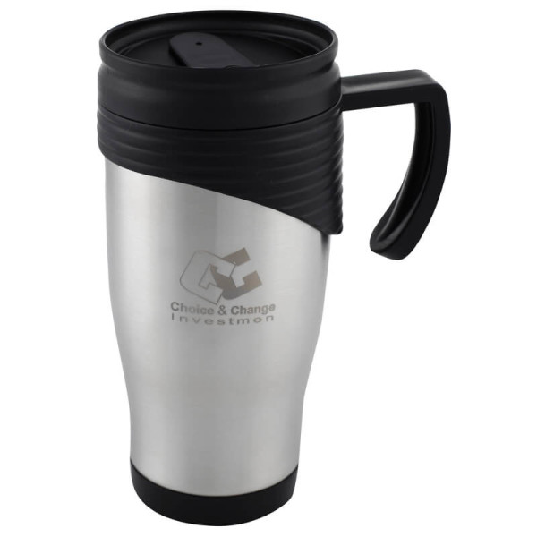 Stainless steel travel mug