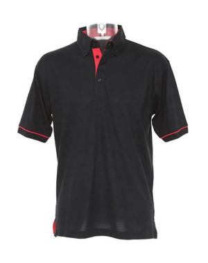 Contrast Button Down Collar Polo - Reklamnepredmety