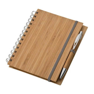 Note pad with bamboo cover A5 - Reklamnepredmety
