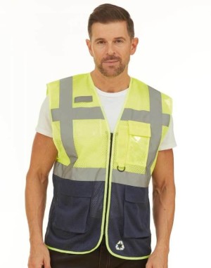 Reflexná vesta Hi-Vis Open Mesh Executive - Reklamnepredmety