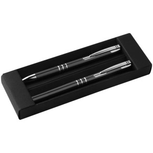 Writing set with ball pen and rollerball pen