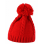 Cable Knit Pom Pom Beanie - cervena - variant 