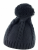 Cable Knit Pom Pom Beanie - cierna - variant 