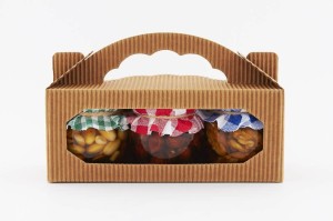 Set of 3 types of nuts in honey in a carton - Reklamnepredmety