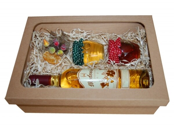 Set of 2 honeys and mead in a micro-flute cardboard box