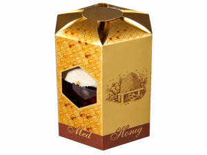 Honey in a gold carton - Reklamnepredmety