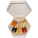 2 types of honey, nuts and dried cranberries in honey with mead in a hexagonal box with a closable lid - sada-3-druhov-medov-s-medovinou-v-stojanceku - variant