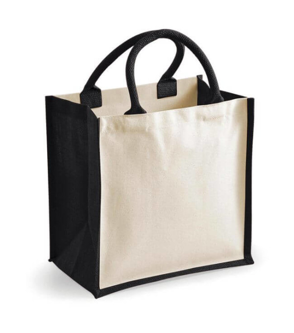 Printers` Midi Jute Bag