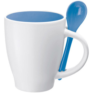Ceramic cup with a spoon - Reklamnepredmety