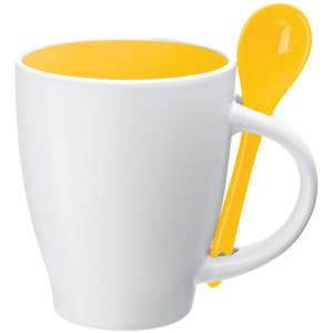 Ceramic cup with a spoon - Reklamnepredmety