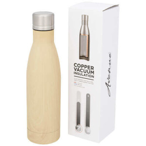 Vasa wood copper vacuum insulated bottle - Reklamnepredmety