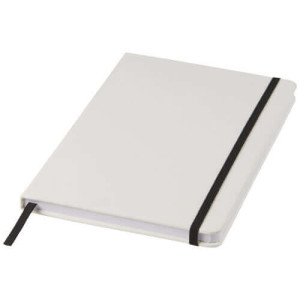 White A5 spectrum notebook with coloured strap - Reklamnepredmety