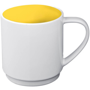 Ceramic cup, coloured inside and white outside - Reklamnepredmety