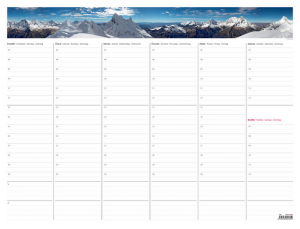 Weekly planning map A2