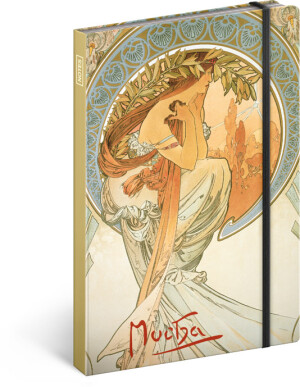 NOTIQUE Notes Alfons Mucha – Thistle, lined, 13 x 21 cm - Reklamnepredmety