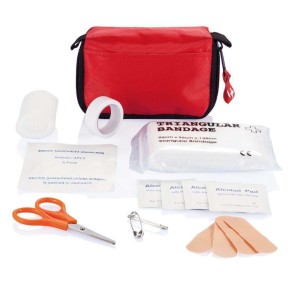 First aid set in pouch