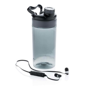 Leakproof bottle with wireless earbuds - Reklamnepredmety