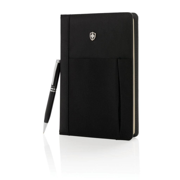 Swiss Peak refillable notebook and pen set