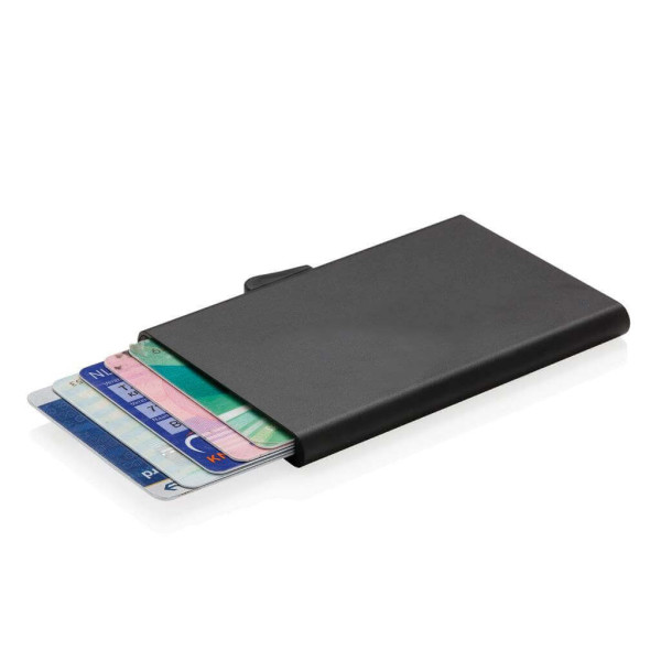 C-Secure aluminum RFID card holder