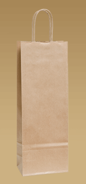 Eco-friendly paper bags for wine with a twisted ear - Reklamnepredmety