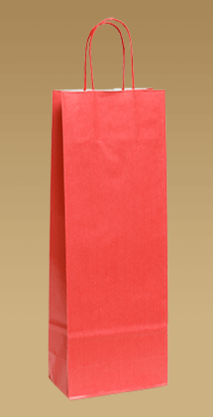 Eco-friendly paper bags for wine with a twisted ear - Reklamnepredmety