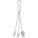 Metal 3-in-1 charging cable with keychain - 13496101_F1 - variant PF 13496101