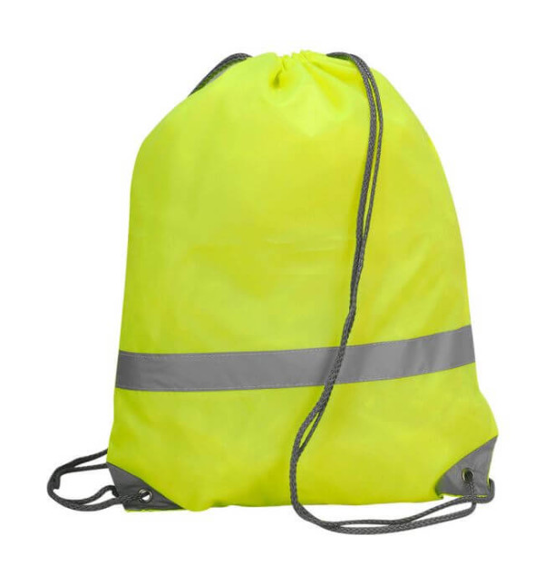 Hi-vis drawstring tote