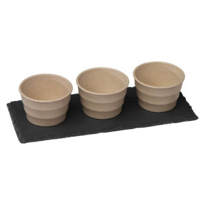 Small bowls set with slate board - Reklamnepredmety