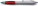 Plastic ballpen, silver barrel, - plastic-ballpen-silver-barrel-red-3011-08-hd - variant