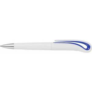 White ball pen with swan neck. - Reklamnepredmety