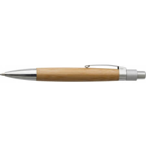 Bamboo ballpen with metal clip - Reklamnepredmety