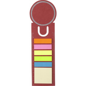 Bookmark and sticky notes., Brown - Reklamnepredmety