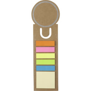 Bookmark and sticky notes., Brown - Reklamnepredmety