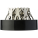 Black, oval shaped paperweight with magnet, Silver - 1190-32 - variant Gi 1190-32