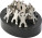 Black, oval shaped paperweight with magnet, Silver - b3201000pk2_a - variant Gi B3201000PK2