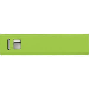 Aluminium power bank with 2600mAh Li-ion battery